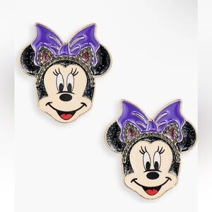 Disney X Baublebar Halloween Minnie Mouse Wearing Purple Kitty Ears Stud Earring